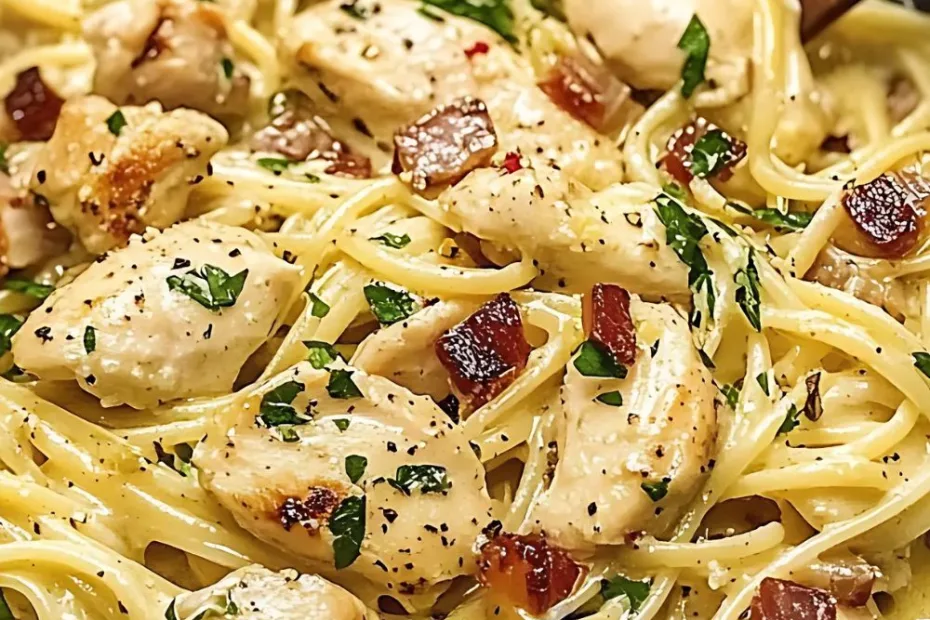 creamy chicken carbonara recipe