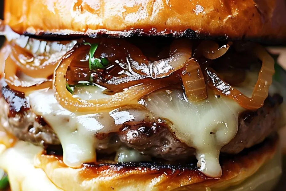 french onion soup burgers recipe