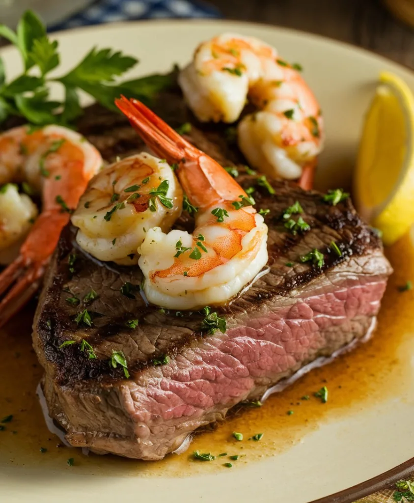 garlic butter ribeye steak and shrimp recipe