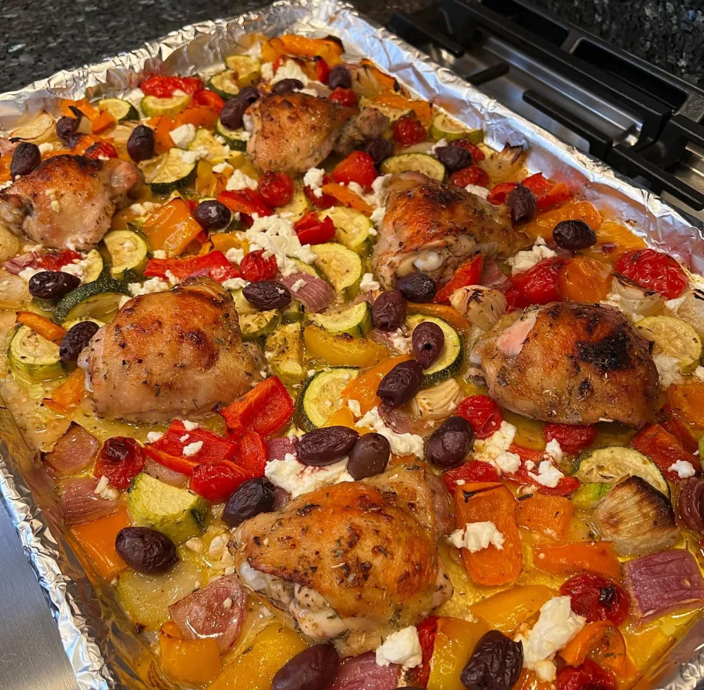 greek sheet pan chicken recipe