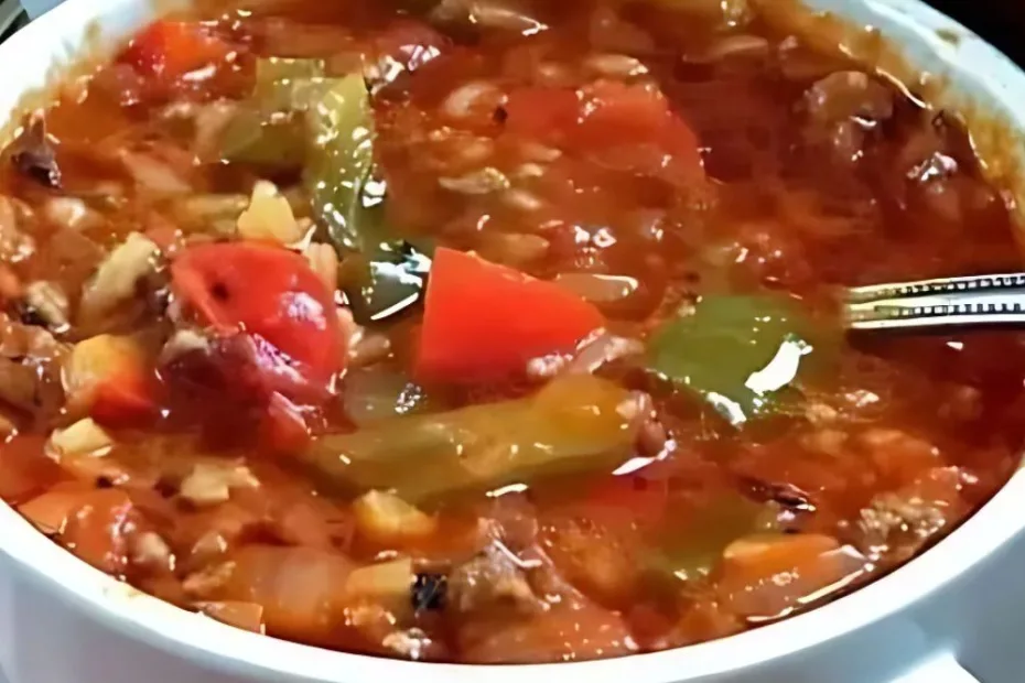 Homemade Stuffed Peppers Soup Recipe