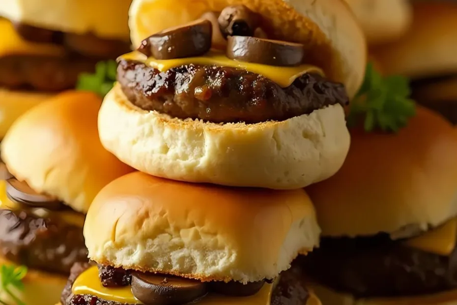 mushroom swiss sliders recipe