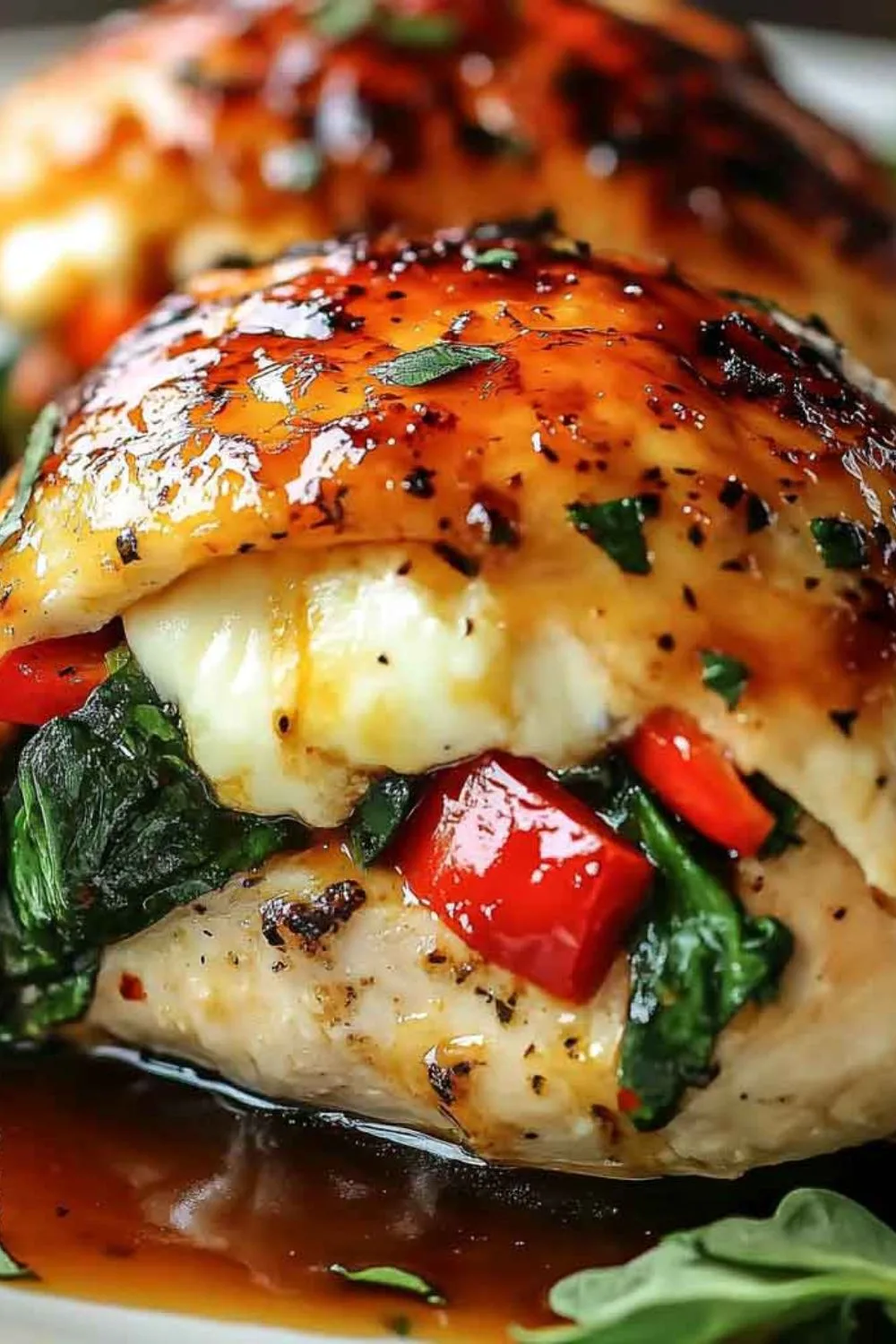 roasted red pepper spinach and mozzarella stuffed chicken recipe