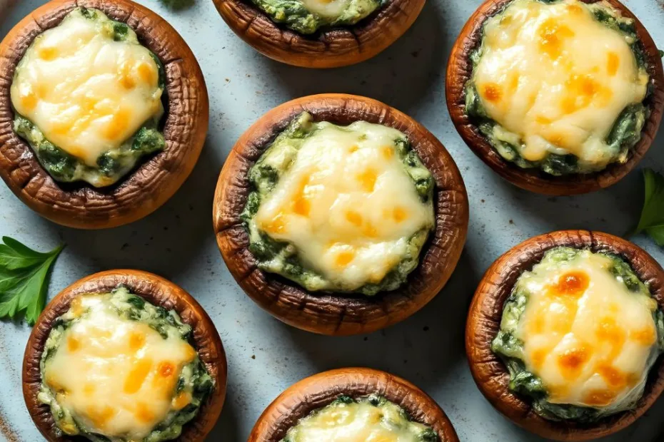 spinach dip stuffed mushrooms recipe