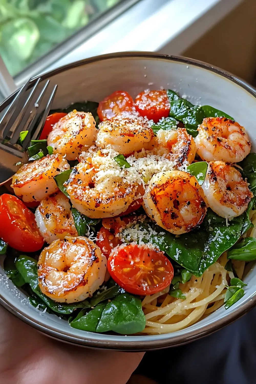 tomato spinach shrimp pasta recipe