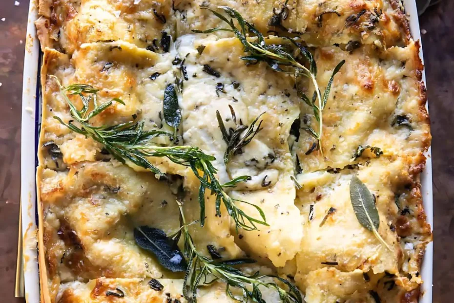 4 Cheese Sage Pesto Florentine Lasagna Recipe