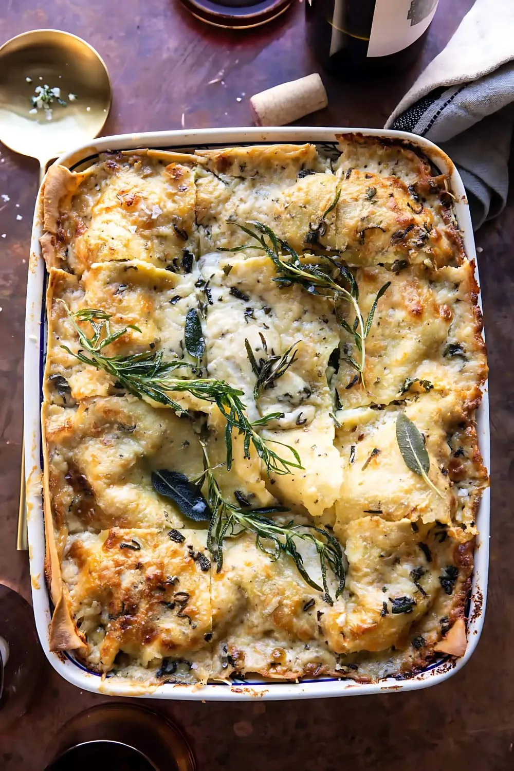 4 Cheese Sage Pesto Florentine Lasagna Recipe
