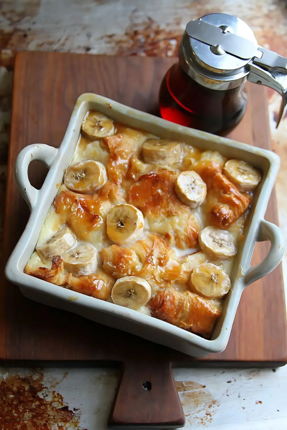 Banana Croissant French Toast Casserole Recipe