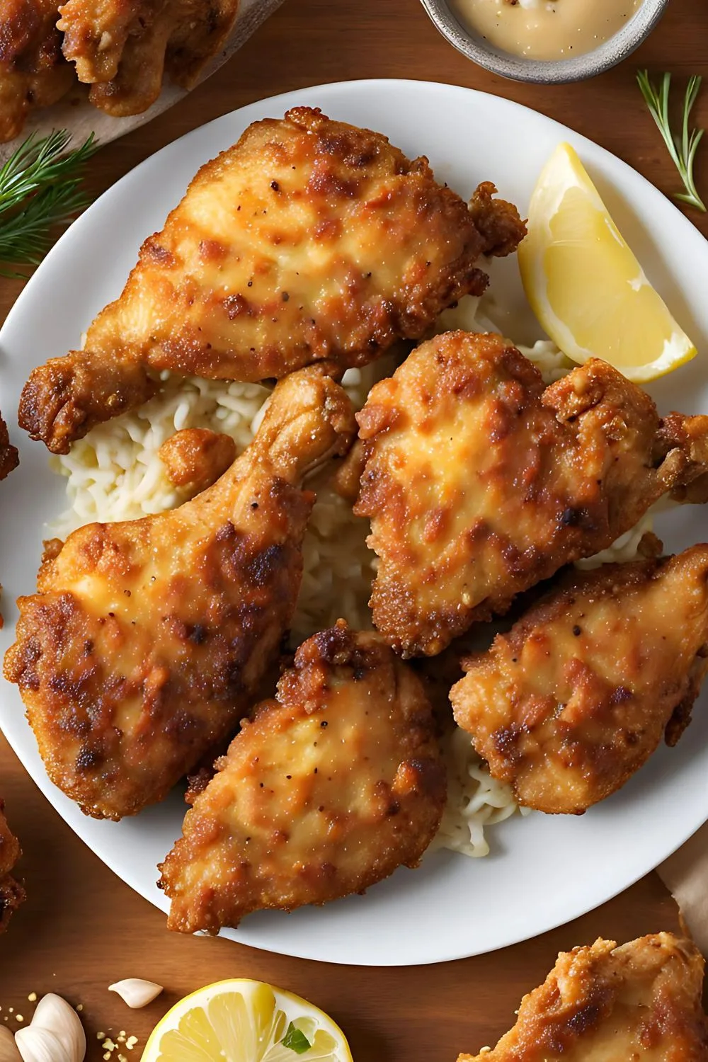 Buttery Garlic Fried Chicken