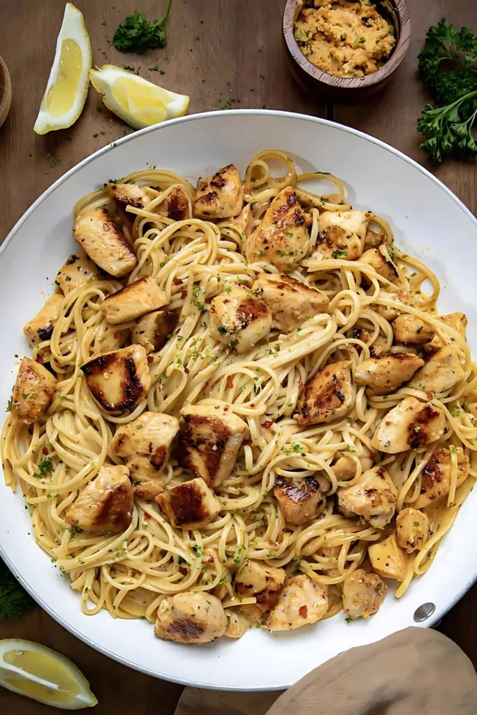 Cowboy Butter Chicken Pasta Linguine Recipe