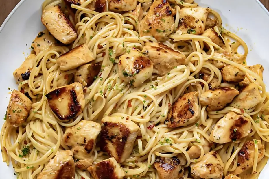 Cowboy Butter Chicken Pasta Linguine Recipe