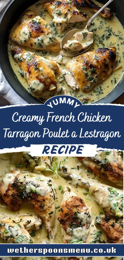 Creamy French Chicken Tarragon Poulet a Lestragon Recipe