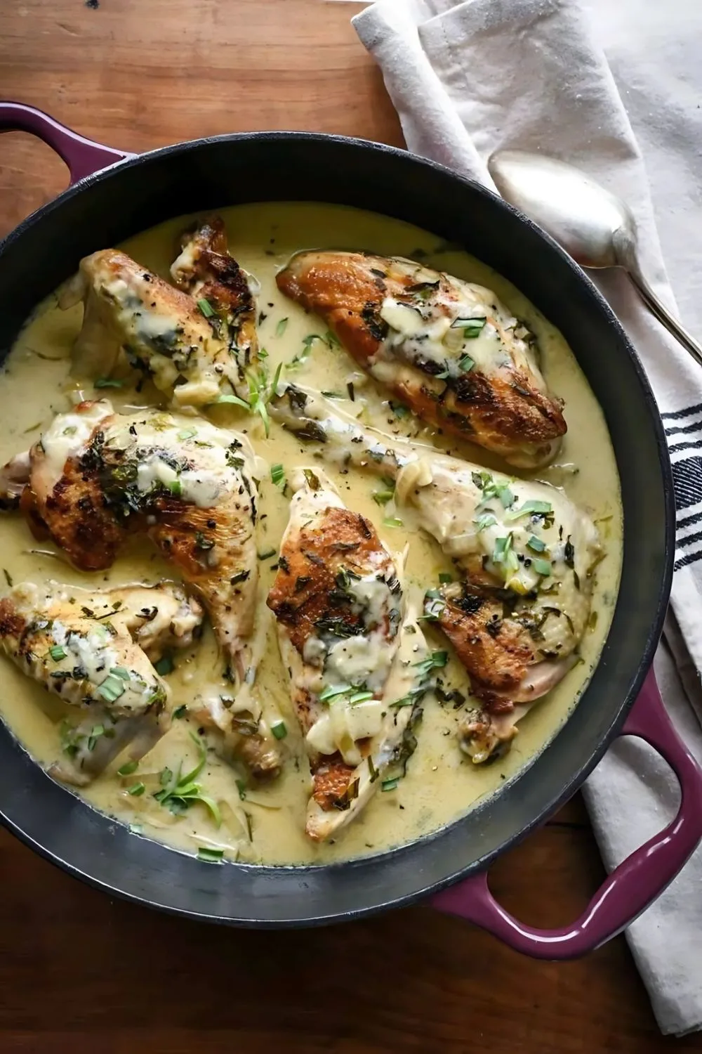 Creamy French Chicken Tarragon Poulet a Lestragon Recipe
