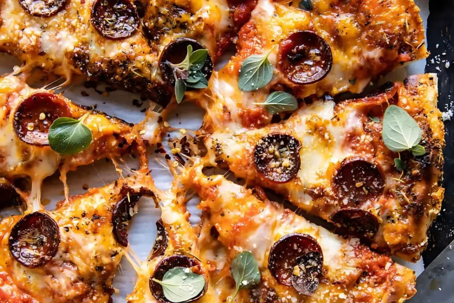 Crispy Tomato Herb Cheese Pan Pizza Recipe
