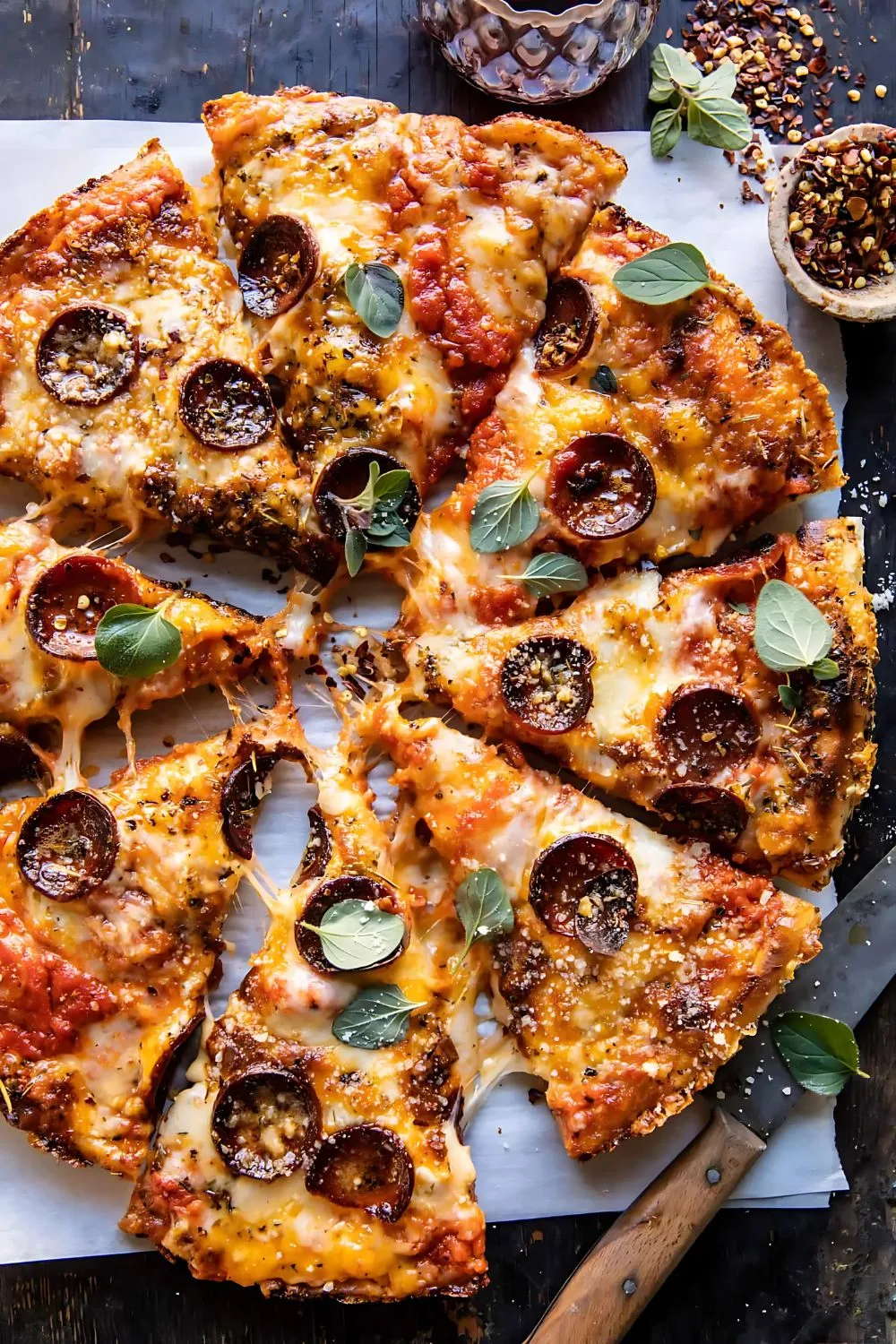 Crispy Tomato Herb Cheese Pan Pizza Recipe