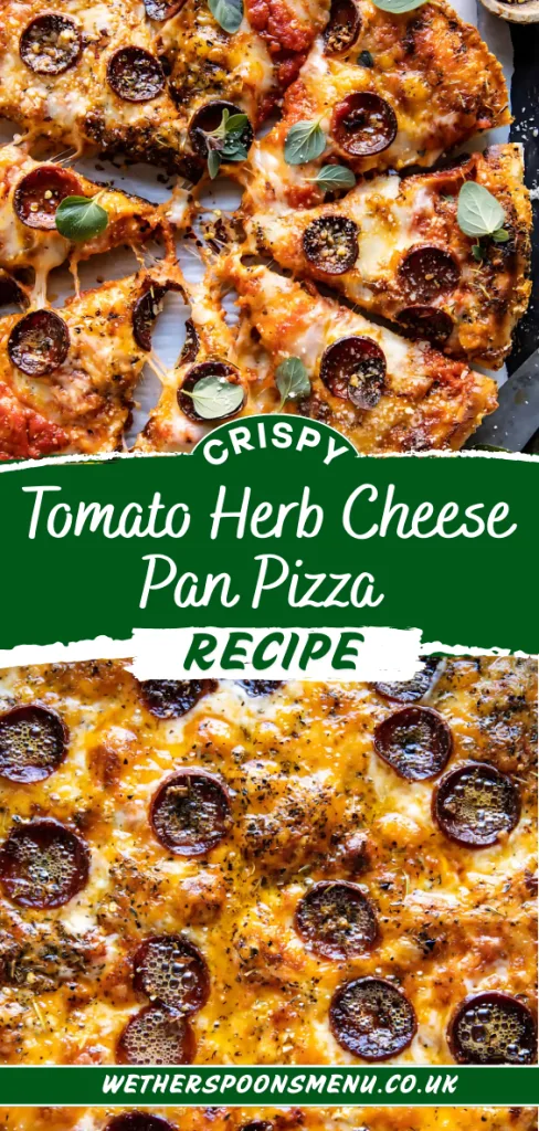 Crispy Tomato Herb Cheese Pan Pizza Recipe