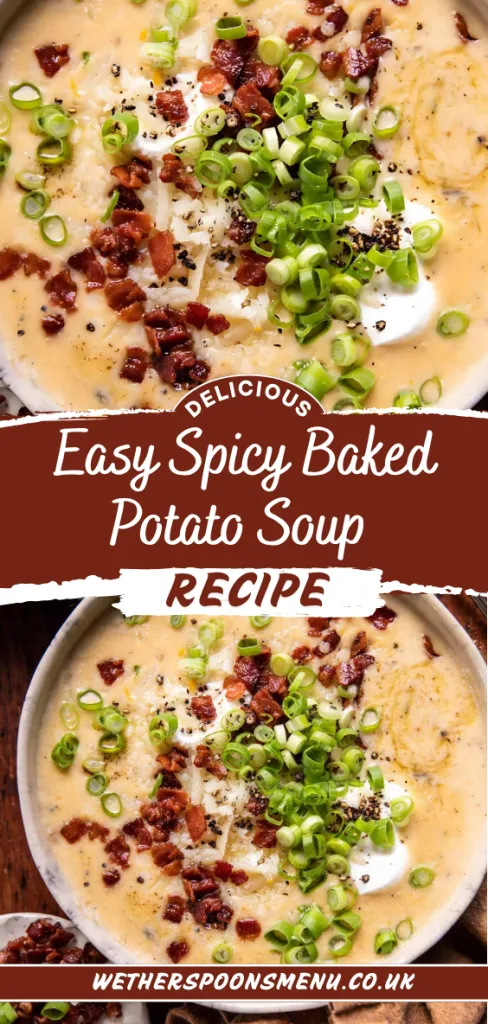 Easy Spicy Baked Potato Soup Recipe