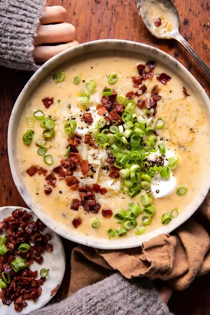 Easy Spicy Baked Potato Soup Recipe