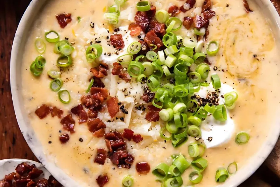 Easy Spicy Baked Potato Soup Recipe