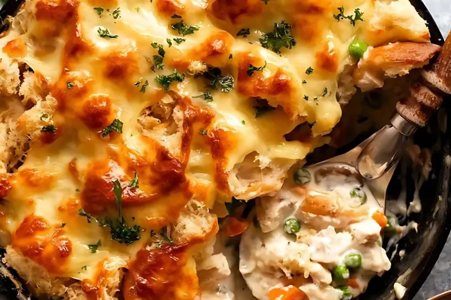 Garlic Bread Leftover Turkey Pot Pie Recipe
