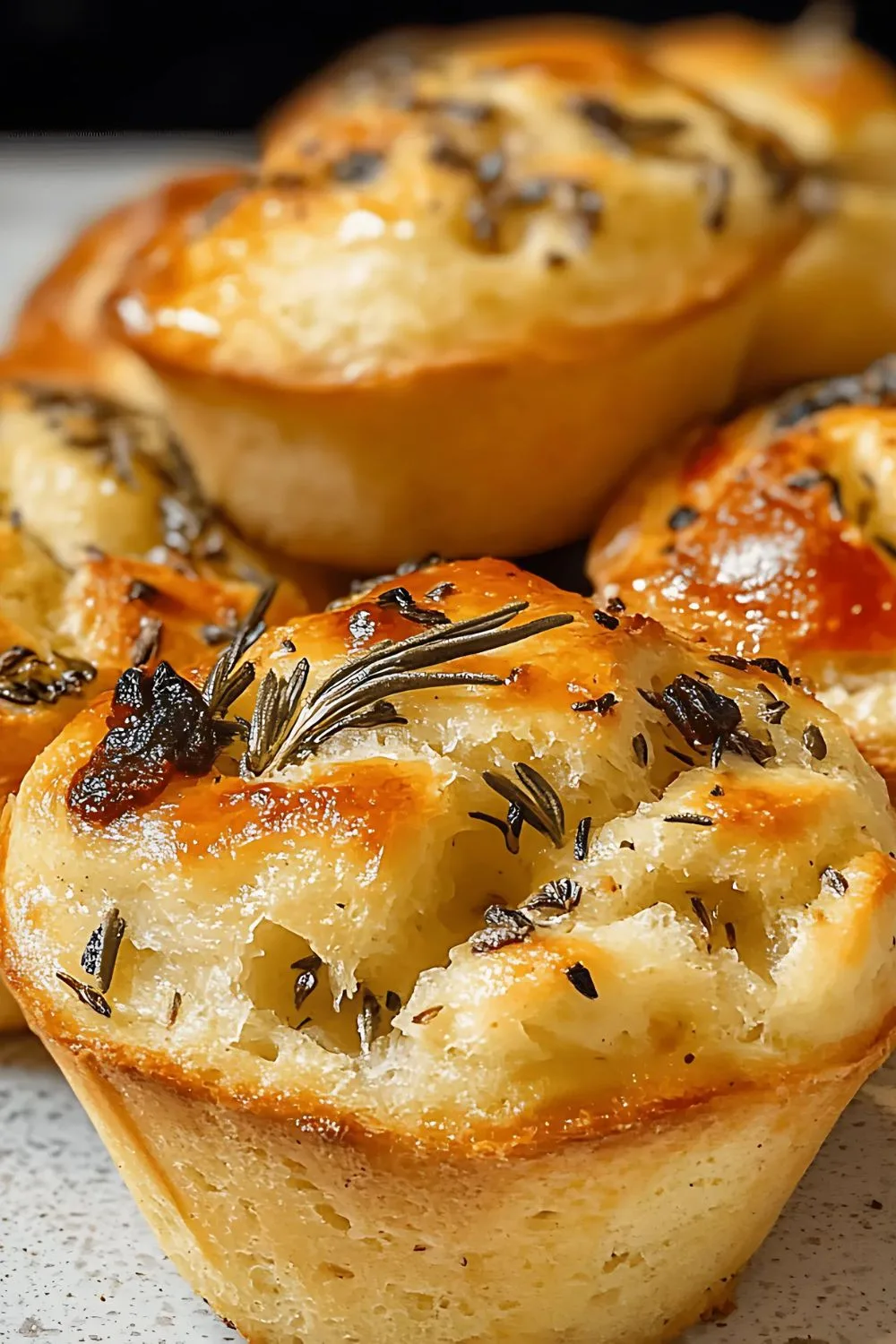 Garlic Rosemary Focaccia Muffins Recipe