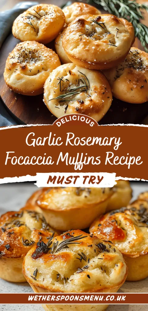 Garlic Rosemary Focaccia Muffins Recipe