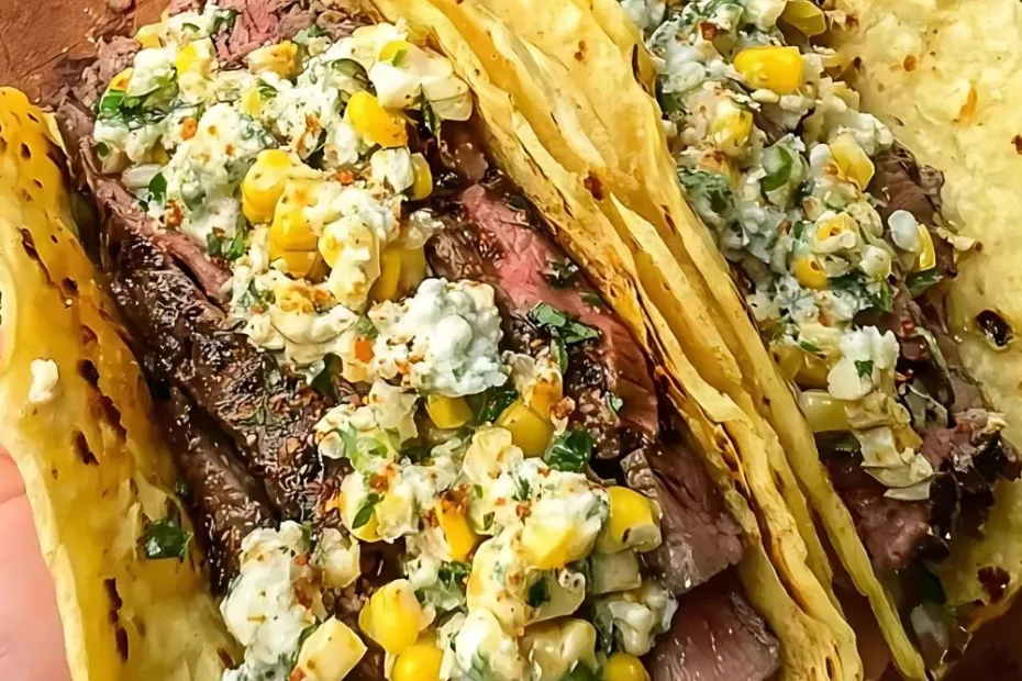 Grilled Steak Elote Tacos Recipe