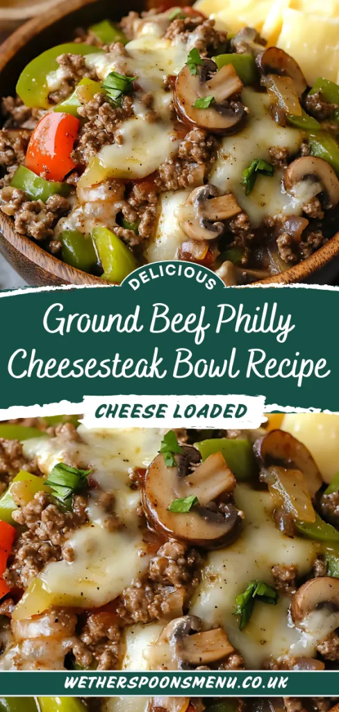 Ground Beef Philly Cheesesteak Bowl Recipe