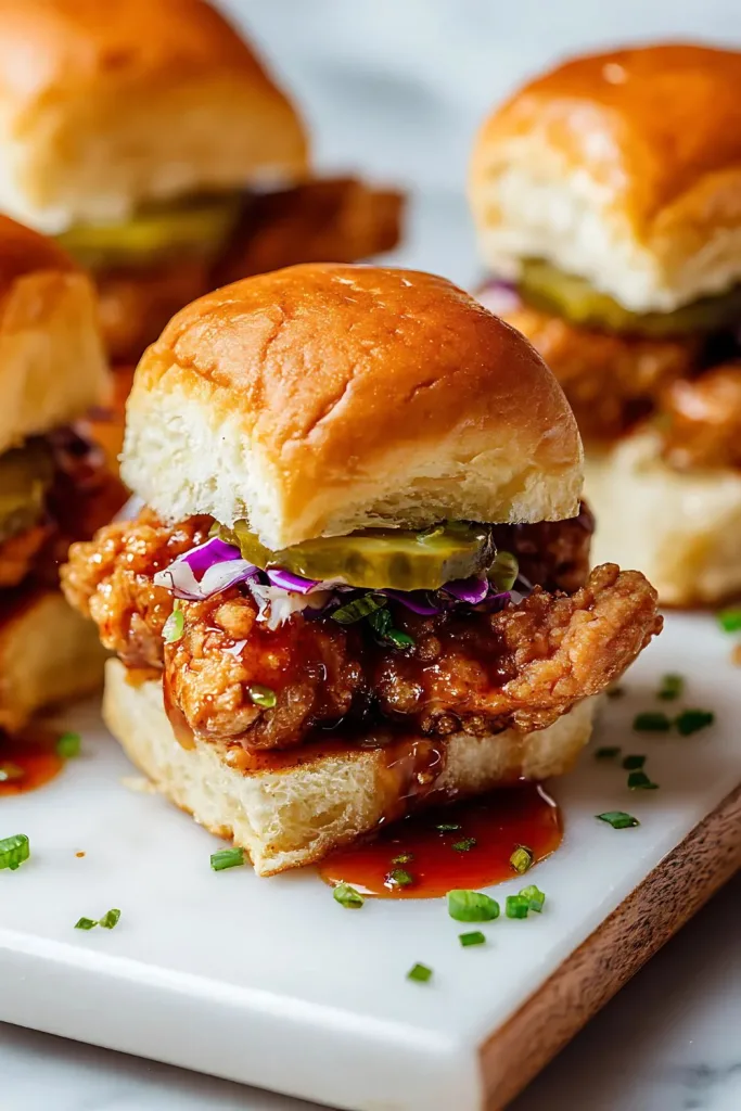Hot Honey Chicken Sliders Recipe