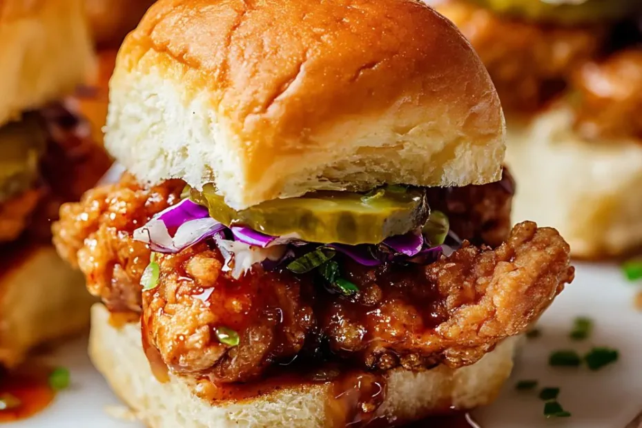 Hot Honey Chicken Sliders Recipe