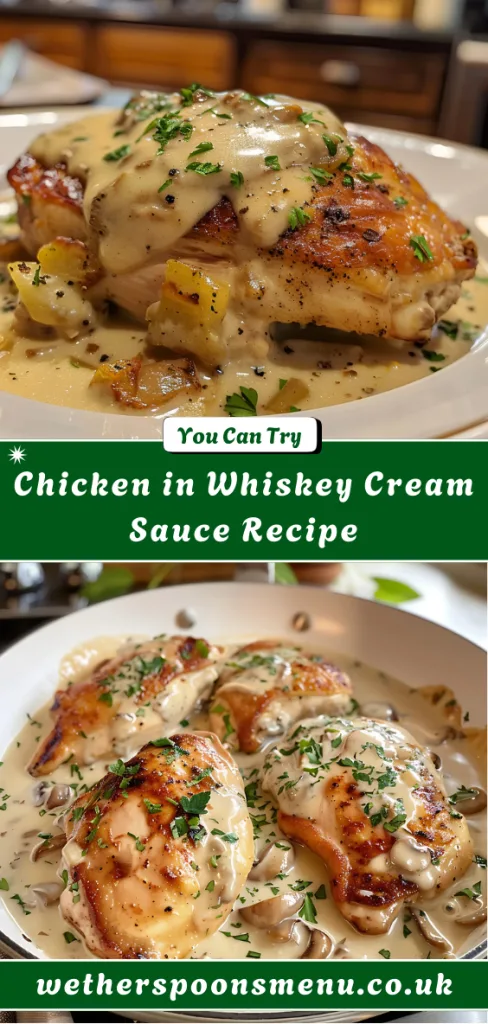 Irish Chicken in Whiskey Cream Sauce