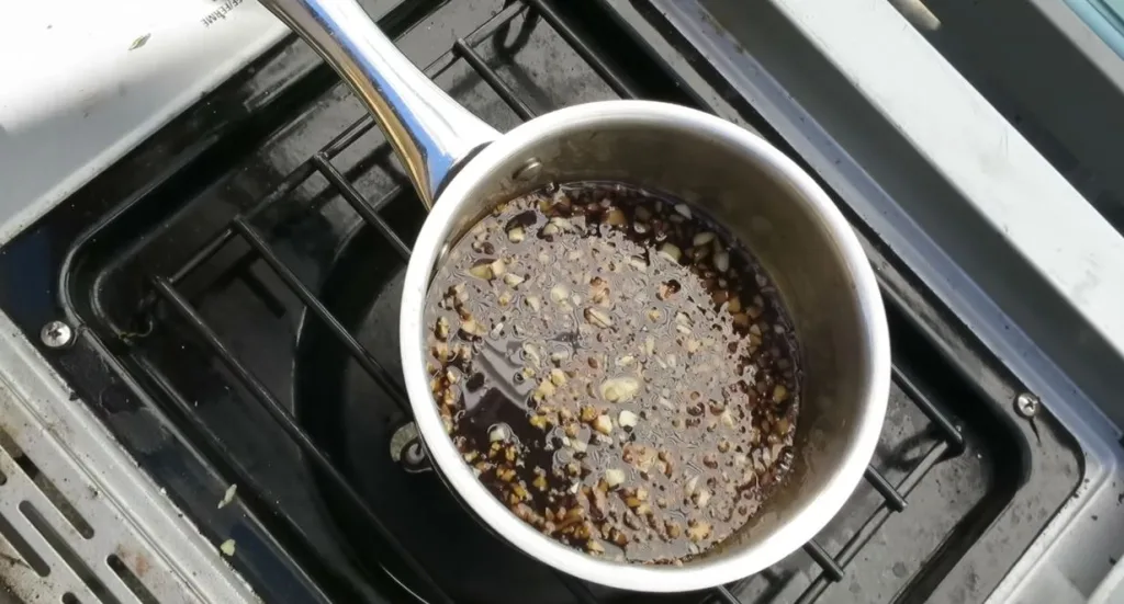 Make the Hot Honey Garlic Sauce