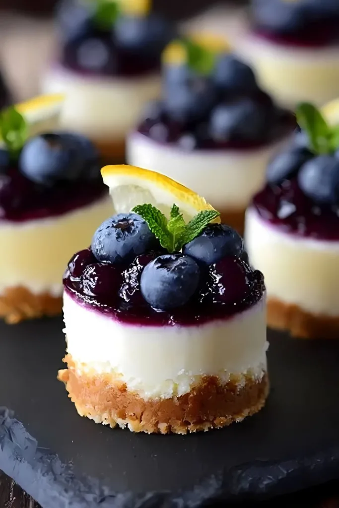 Mini Lemon Blueberry Cheesecakes Recipe