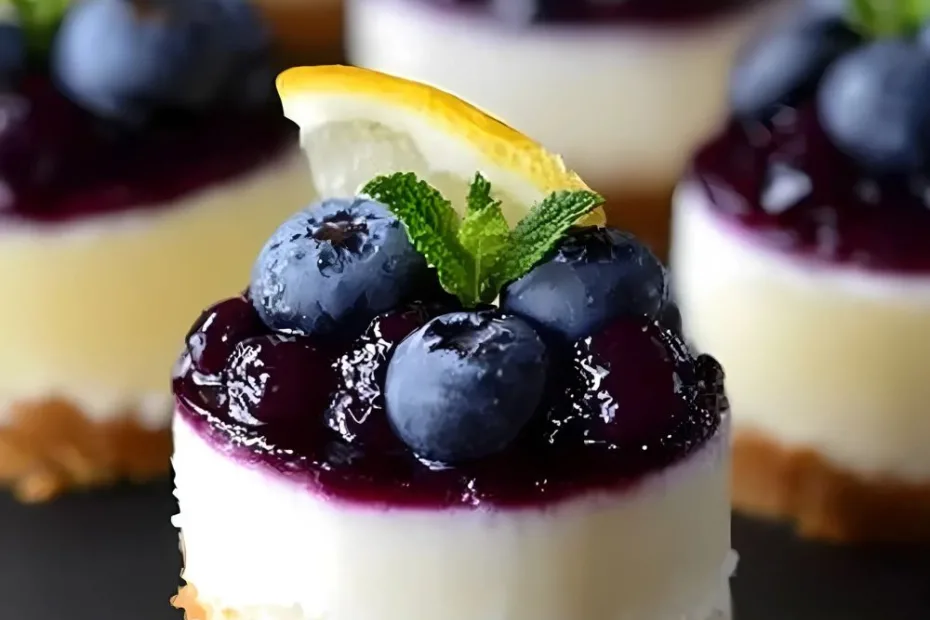 Mini Lemon Blueberry Cheesecakes Recipe