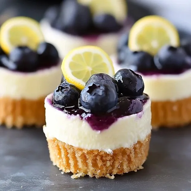 Mini Lemon Blueberry Cheesecakes Recipe