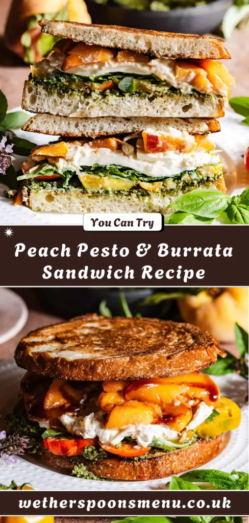 Peach Pesto and Burrata Sandwich Recipe