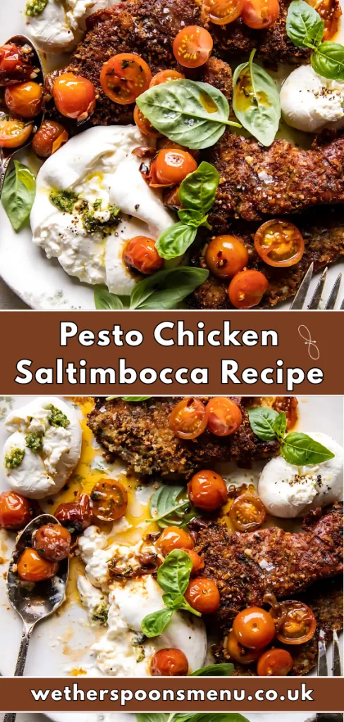 Pesto Chicken Saltimbocca with Burst Tomatoes and Burrata Recipe