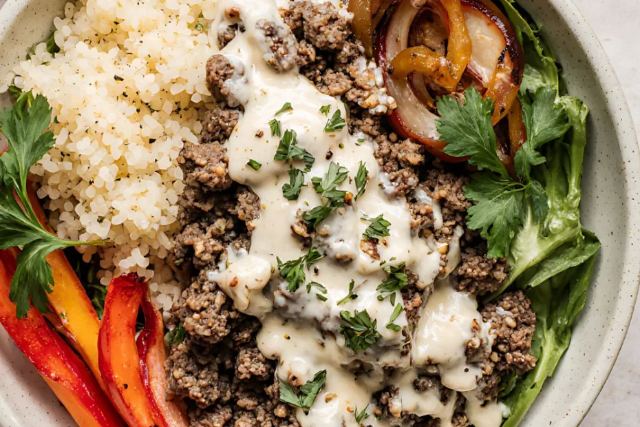 Philly Steak Bowl Keto Recipe