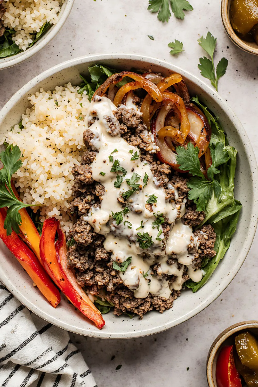 Philly Steak Bowl Keto Recipe