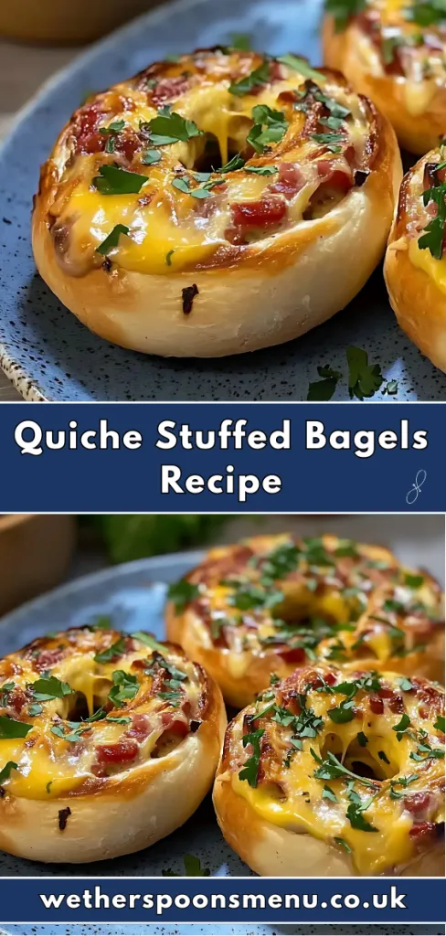 Quiche Stuffed Bagels recipe