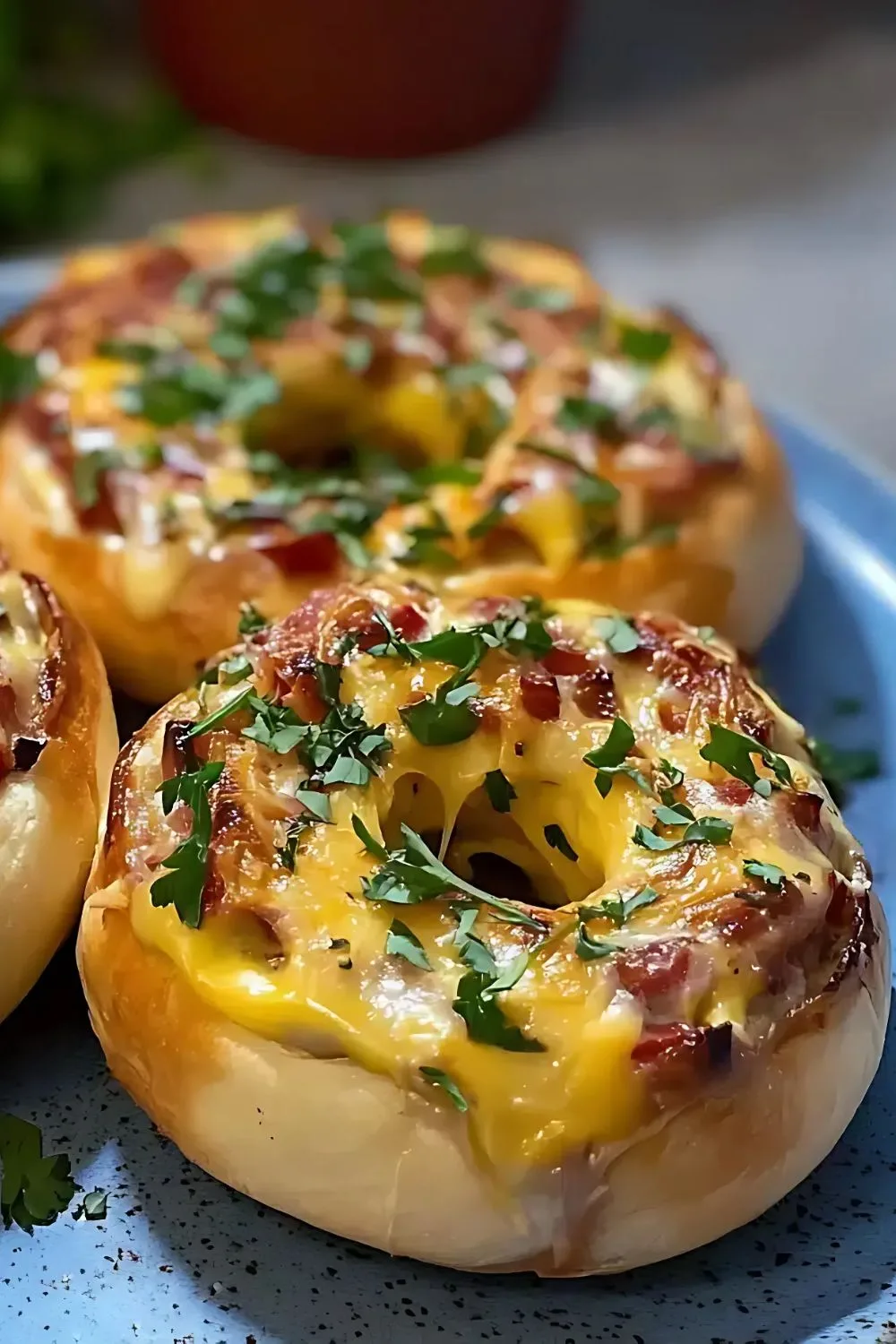 Quiche Stuffed Bagels recipe