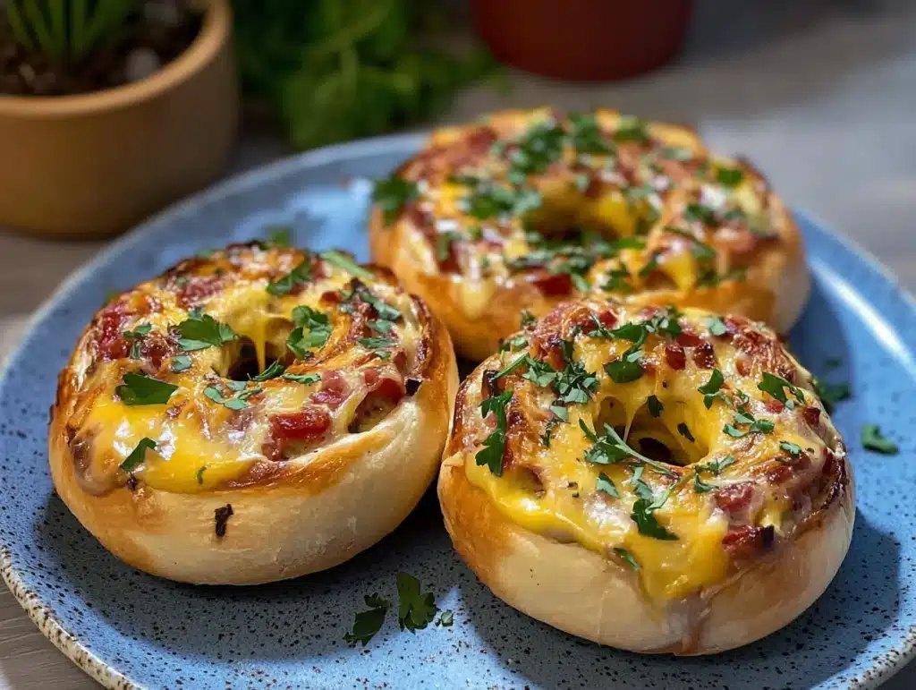 Quiche Stuffed Bagels recipe