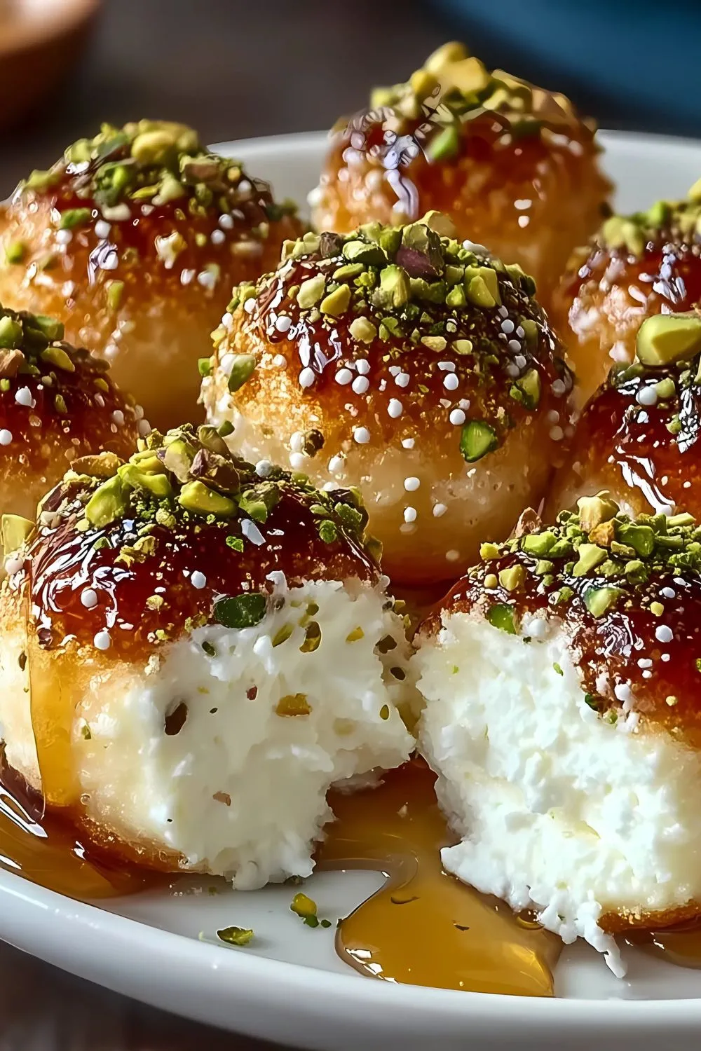 Ricotta Pistachio Honey Bites Recipe