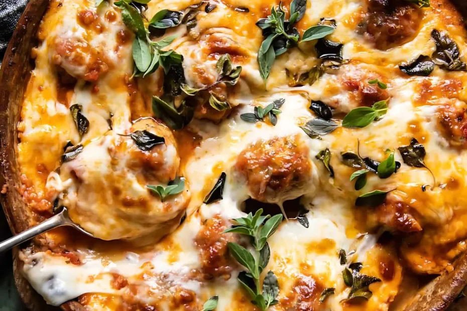 Simple Baked Cheesy Italian Chicken Meatballs Recipe