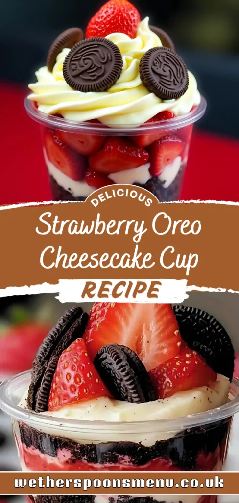 Strawberry Oreo Cheesecake Cup