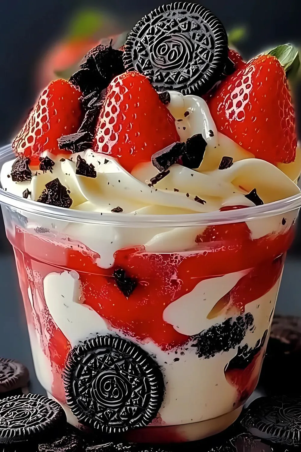 Strawberry Oreo Cheesecake Cup