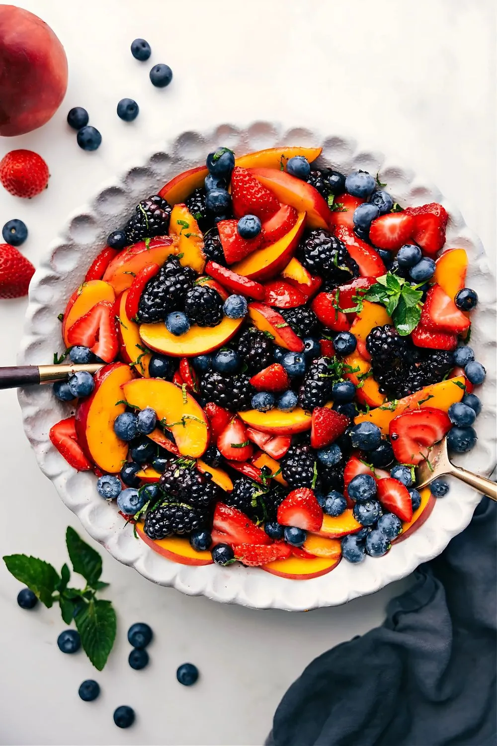 Summer Peach Fruit Salad Recipe