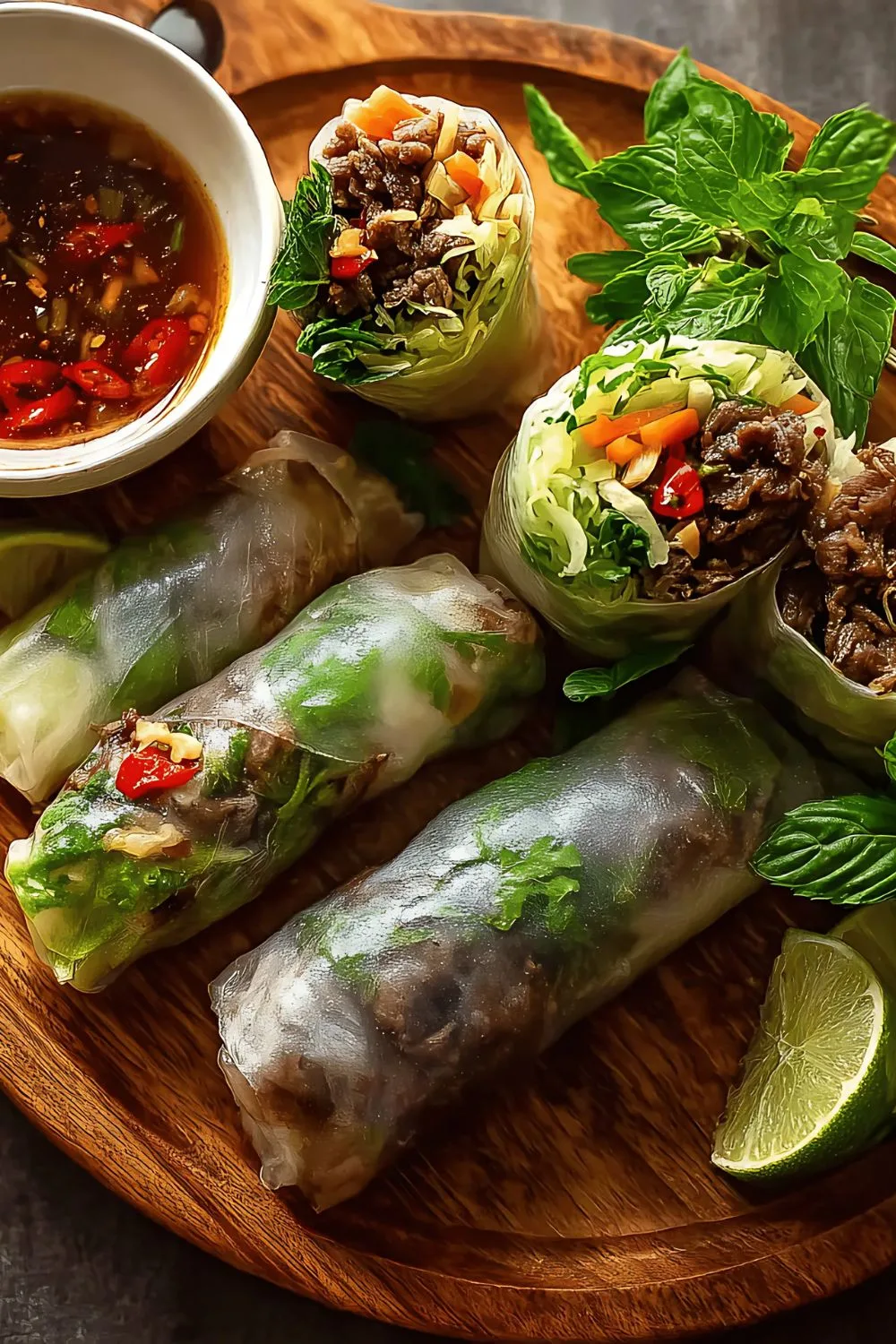 Thai Basil Beef Rolls Recipe