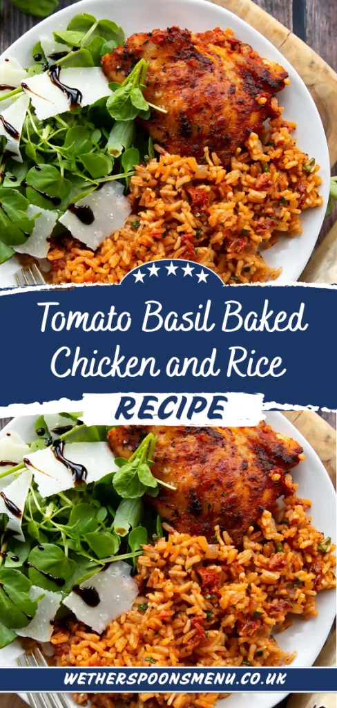 Tomato Basil Baked Chicken and Rice Recipe