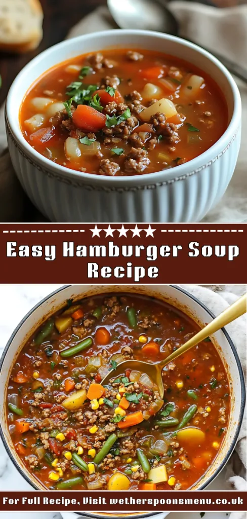 easy hamburger soup recipe